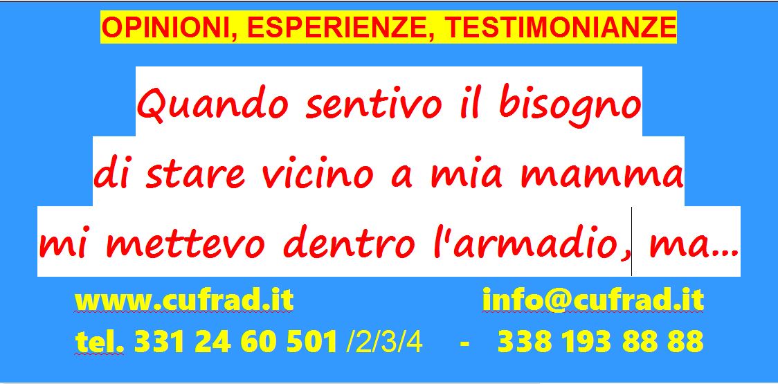 ... quando sentivo il bisogno di stare vicino a mia mamma mi mettevo dentro all'armadio dove c'erano i suoi vestiti per sentire il suo profumo negli abiti... Ma mio papà mi tirò fuori con calci e pugni, e poi mi fece prostituire fino a...