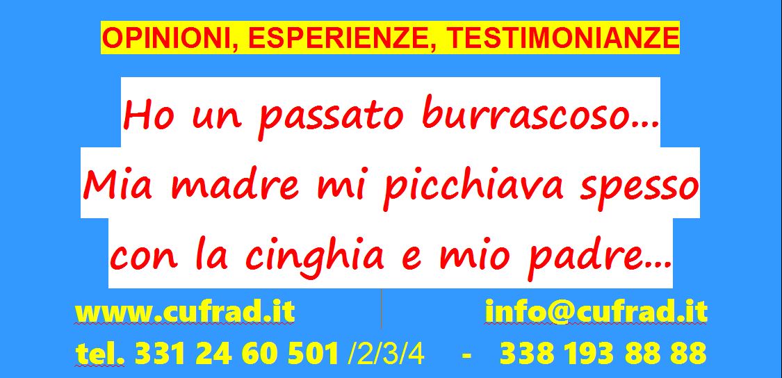 Ho un passato burrascoso, con un'infanzia difficile. Il rapporto con i miei genitori è sempre stato complesso, mia madre mi picchiava spesso con la cinghia e mio padre era alcolista 