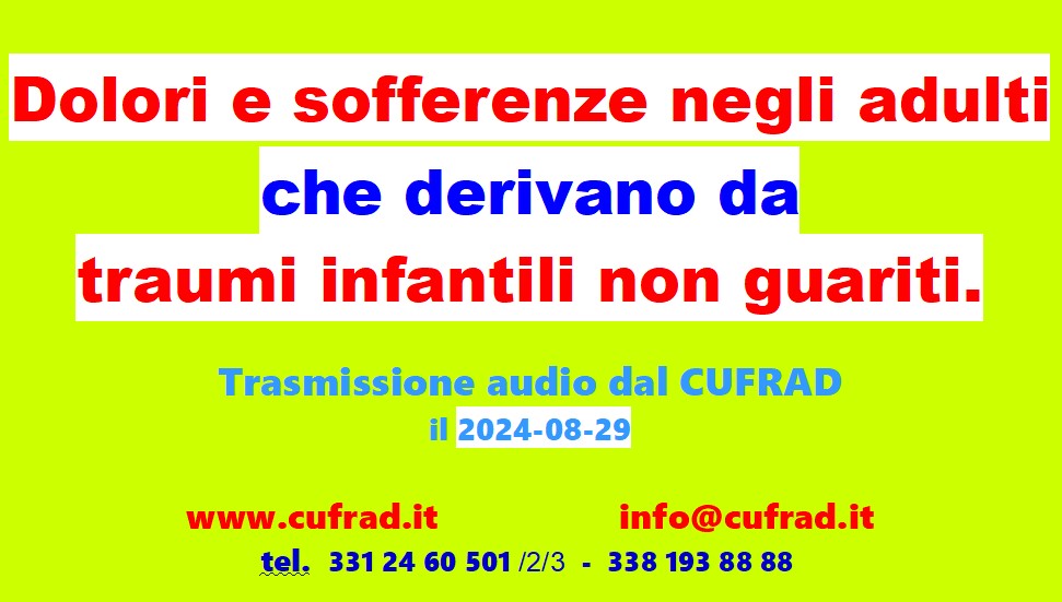 Dolori e sofferenze negli adulti che derivano da traumi infantili non guariti.