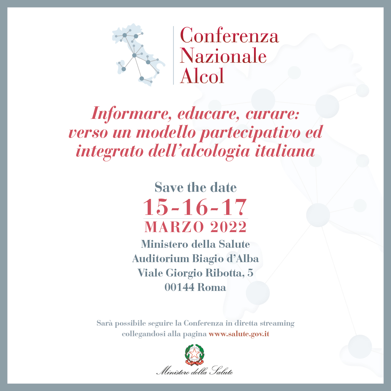 Roma, 15-17 marzo: Conferenza Nazionale Alcol